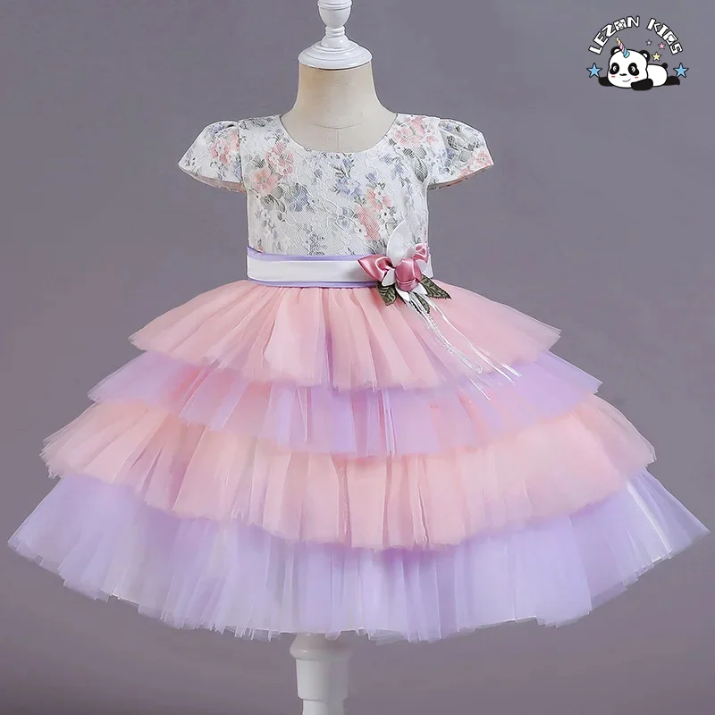 LEZONKIDS - Latest Party Wear Children Birthday Dress 1 Year Old Dresses For Girl Party Wear